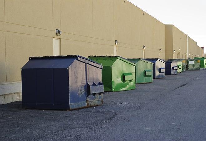 a large dumpster awaits materials from a renovation project in Laverne OK